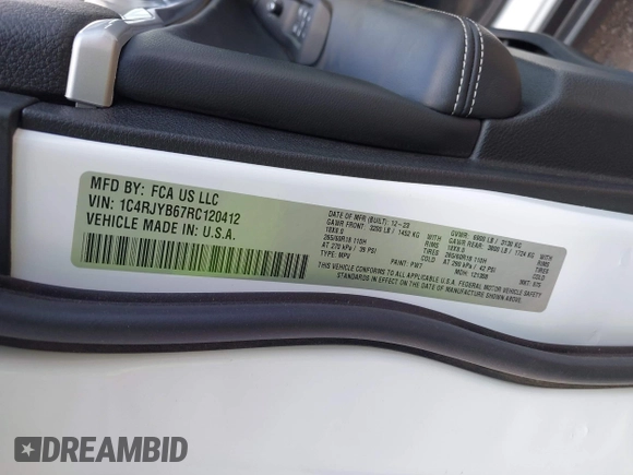 2024 Jeep Grand Cherokee with VIN 1C4RJYB67RC120412, listed as a IAAI auction lot 42732404 with 25,819 mi miles and . Bid and sale history available at DreamBid. Image 9.