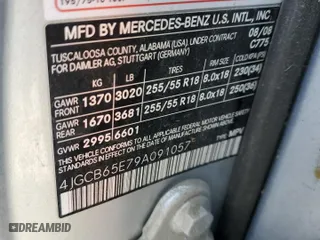 2009 Mercedes-Benz R-Class 3.5L with VIN 4JGCB65E79A091057, listed as a Copart auction lot 52186915 with 99,173 mi miles and Salvage Title. Bid and sale history available at carsss.com. Image 14.