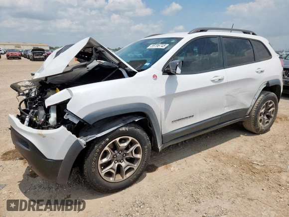 2020 Jeep Cherokee Trailhawk z VIN 1C4PJMBN0LD553823, wystawiony jako Copart lot #59796745 z przebiegiem 101 916 mil mil oraz Szkoda całkowita • Salvage title. Historia ofert i sprzedaży dostępna na DreamBid. Obrazek 1.
