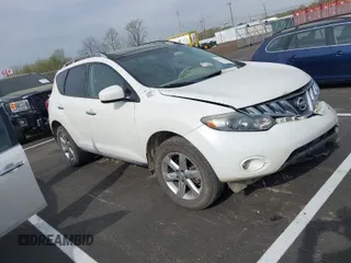 2009 Nissan Murano SL with VIN JN8AZ18U89W100787, listed as a IAAI auction lot 41903238 with 220,476 mi miles and . Bid and sale history available at DreamBid. Image 1.