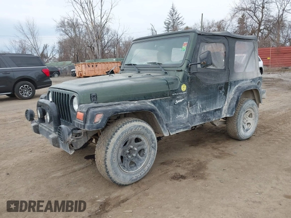 1998 Jeep Wrangler Sport with VIN 1J4FY19S9WP722431, listed as a IAAI auction lot 41872702 with 197,503 mi miles and . Bid and sale history available at DreamBid. Image 2.