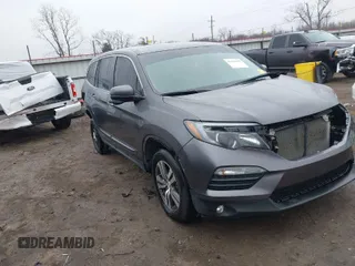 2017 Honda Pilot EX-L with VIN 5FNYF6H55HB063063, listed as a IAAI auction lot 41491193 with 75,444 mi miles and . Bid and sale history available at DreamBid. Image 1.