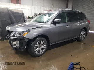 2019 Nissan Pathfinder SV with VIN 5N1DR2MM9KC641628, listed as a Copart auction lot 48217155 with 29,688 mi miles and Salvage Title. Bid and sale history available at carsss.com. Image 1.