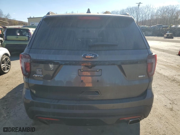 2017 Ford Explorer Sport with VIN 1FM5K8GT9HGA02911, listed as a Copart auction lot 78890804 with 0 mi miles and Salvage Title. Bid and sale history available at carsss.com. Image 6.