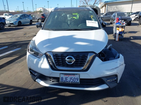 2018 Nissan Kicks SV with VIN 3N1CP5CU6JL527391, listed as a IAAI auction lot 41258116 with 9,804 mi miles and . Bid and sale history available at DreamBid. Image 13.