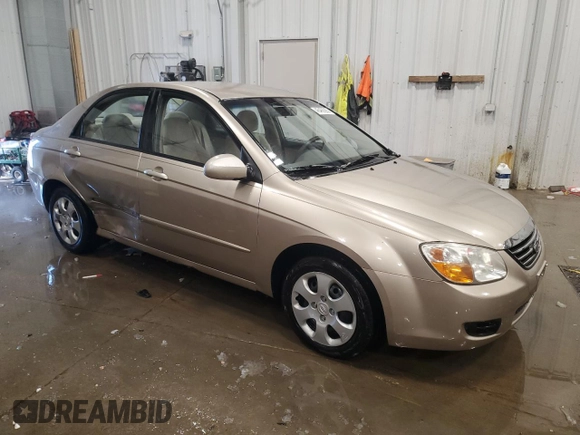 2008 Kia Spectra SX with VIN KNAFE121385562817, listed as a Copart auction lot 45469265 with 135,917 mi miles and Non Repairable. Bid and sale history available at carsss.com. Image 4.