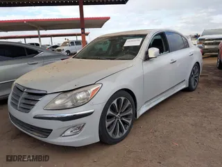 2013 Hyundai Genesis 5.0L R-Spec with VIN KMHGC4DH3DU227870, listed as a IAAI auction lot 41361110 with 104,753 mi miles. Bid and sale history available at carsss.com. Image 17.