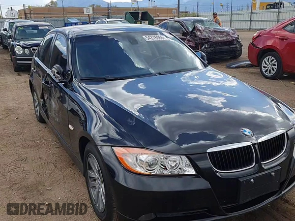 2007 BMW 3 Series 328i with VIN WBAVA33517KX74605, listed as a Copart auction lot 54376065 with 128,773 mi miles and Salvage Title. Bid and sale history available at DreamBid. Image 13.