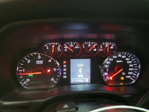 2016 Chevrolet Silverado 1500 Custom with VIN 1GCVKPEC3GZ198669, listed as a Copart auction lot 45213325 with 97,088 mi miles and Salvage Title. Bid and sale history available at carsss.com. Image 9.