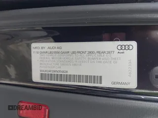 2019 Audi A6 Premium with VIN WAUK2AF28KN054828, listed as a IAAI auction lot 41840446 with 128,759 mi miles. Bid and sale history available at carsss.com. Image 9.