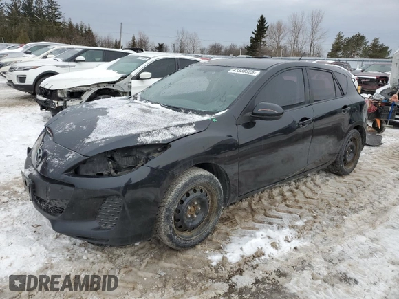 2013 Mazda 3 GX with VIN JM1BL1KF5D1820467, listed as a Copart auction lot 43338525 with 200,668 mi miles and Salvage Title. Bid and sale history available at carsss.com. Image 1.