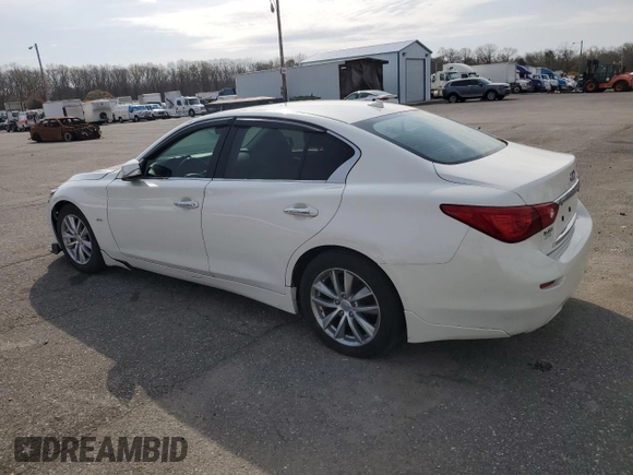 2014 Infiniti Q50 Sport with VIN JN1BV7AP6EM684974, listed as a Copart auction lot 52810125 with 95,607 mi miles and Clean Title. Bid and sale history available at DreamBid. Image 2.