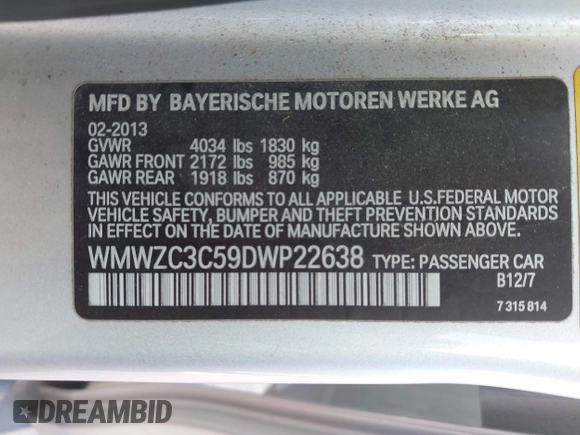 2013 MINI Countryman S z VIN WMWZC3C59DWP22638, wystawiony jako IAAI lot #42327540 z przebiegiem 155 060 mil mil oraz . Historia ofert i sprzedaży dostępna na DreamBid. Obrazek 9.