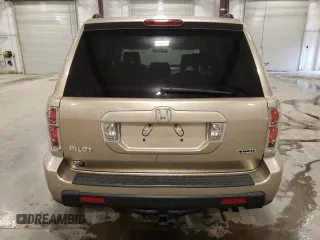 2006 Honda Pilot EX-L with VIN 2HKYF18506H563925, listed as a Copart auction lot 54539435 with 199,442 mi miles and Salvage Title. Bid and sale history available at DreamBid. Image 6.
