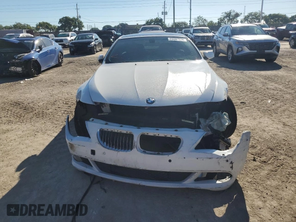 2010 BMW 6 Series 650i with VIN WBAEA5C52ACV92831, listed as a Copart auction lot 73397574 with 111,104 mi miles and Salvage Title. Bid and sale history available at carsss.com. Image 5.