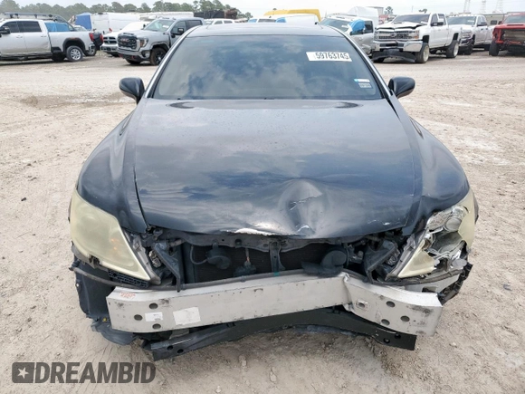 2007 Lexus LS 460 with VIN JTHBL46F675004312, listed as a Copart auction lot 59763745 with 138,575 mi miles and Salvage title. Bid and sale history available at DreamBid. Image 5.