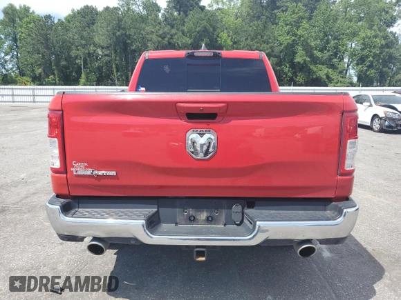 2022 Ram 1500 Lone Star with VIN 1C6RREFT1NN124615, listed as a Copart auction lot 56849265 with 89,947 mi miles and Salvage title. Bid and sale history available at DreamBid. Image 6.