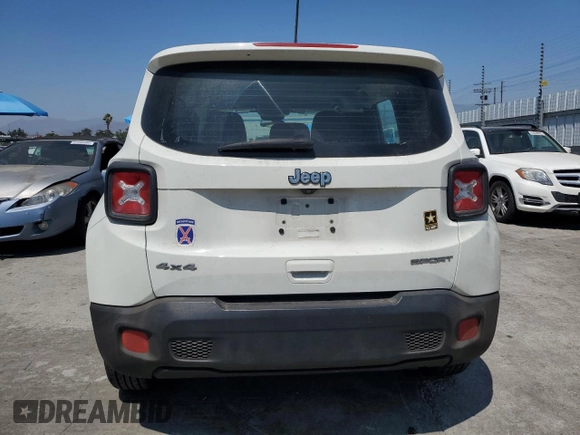 2018 Jeep Renegade Sport with VIN ZACCJBAB2JPJ53896, listed as a Copart auction lot 62912805 with 105,214 mi miles and Salvage title. Bid and sale history available at DreamBid. Image 6.