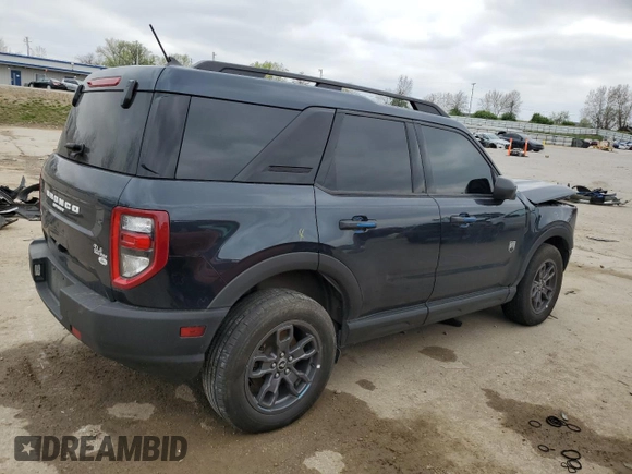 2021 Ford Bronco Sport Big Bend with VIN 3FMCR9B6XMRB23248, listed as a Copart auction lot 52855455 with 76,009 mi miles and Salvage title. Bid and sale history available at DreamBid. Image 3.