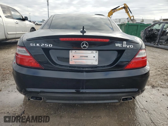 2013 Mercedes-Benz SLK 250 with VIN WDDPK4HA9DF061496, listed as a Copart auction lot 78623714 with Not provided miles and Salvage title. Bid and sale history available at DreamBid. Image 6.