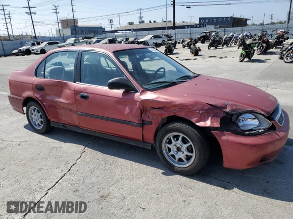 1999 Honda Civic LX with VIN 1HGEJ6670XL002593, listed as a Copart auction lot 68564474 with 255,621 mi miles and Salvage Title. Bid and sale history available at carsss.com. Image 4.