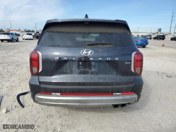 2024 Hyundai Palisade Calligraphy Night Edition with VIN KM8R7DGE5RU759708, listed as a Copart auction lot 81803014 with 7,109 mi miles and Salvage Title. Bid and sale history available at carsss.com. Image 6.