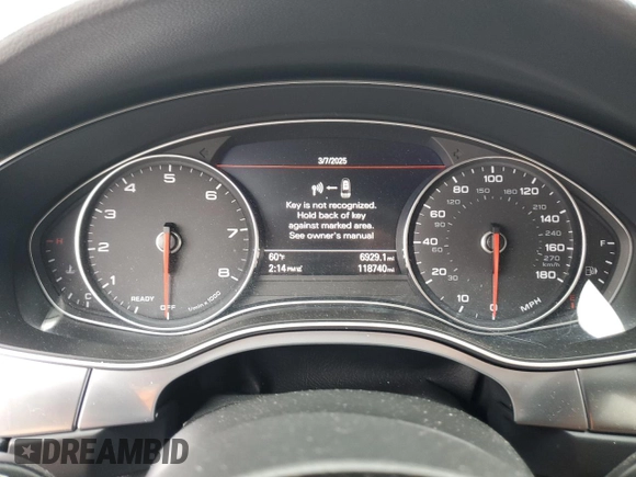 2018 Audi A7 Premium Plus with VIN WAUW3AFC9JN075029, listed as a Copart auction lot 48220215 with 118,740 mi miles and Salvage Title. Bid and sale history available at carsss.com. Image 9.