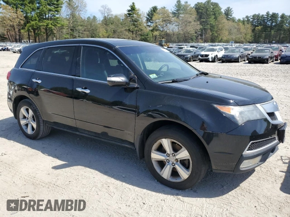 2010 Acura MDX Technology Pkg with VIN 2HNYD2H65AH529544, listed as a Copart auction lot 55494205 with 195,830 mi miles and Clean Title. Bid and sale history available at carsss.com. Image 4.