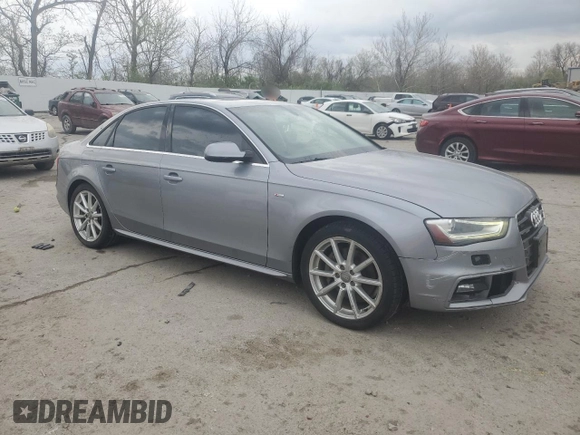2015 Audi A4 Premium Plus with VIN WAUFFAFL0FN040166, listed as a Copart auction lot 51276365 with 103,511 mi miles and Salvage Title. Bid and sale history available at carsss.com. Image 4.