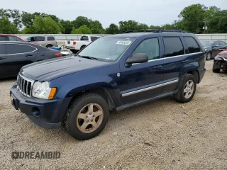 2005 Jeep Grand Cherokee Limited with VIN 1J4HR58265C574968, listed as a Copart auction lot 56965055 with 227,706 mi miles and Salvage title. Bid and sale history available at DreamBid. Image 1.