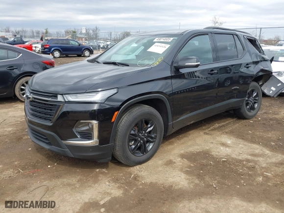 2022 Chevrolet Traverse LT Cloth with VIN 1GNERGKWXNJ128020, listed as a IAAI auction lot 41834528 with 41,087 mi miles. Bid and sale history available at carsss.com. Image 2.