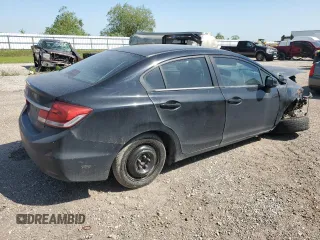 2013 Honda Civic LX with VIN 2HGFB2F50DH595485, listed as a Copart auction lot 52156955 with Not Provided miles and Salvage Title. Bid and sale history available at DreamBid. Image 3.