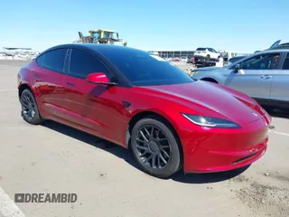 2024 Tesla Model 3 with VIN 5YJ3E1EA2RF825011, listed as a IAAI auction lot 41793379 with 13,125 mi miles. Bid and sale history available at carsss.com. Image 1.