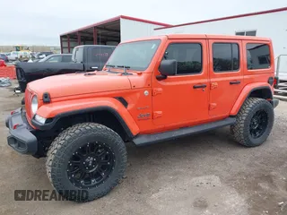 2020 Jeep Wrangler Unlimited Sahara with VIN 1C4HJXENXLW231194, listed as a IAAI auction lot 42083147 with 34,166 mi miles. Bid and sale history available at carsss.com. Image 12.