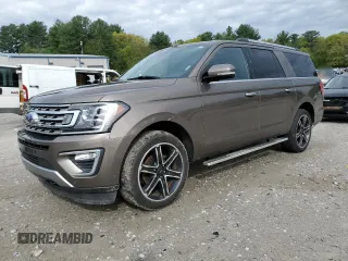 2019 Ford Expedition Max Limited with VIN 1FMJK2AT7KEA32075, listed as a Copart auction lot 55778255 with 75,615 mi miles and Salvage title. Bid and sale history available at DreamBid. Image 1.