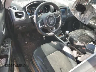 2017 Jeep Compass Latitude with VIN 3C4NJDBB1HT646414, listed as a Copart auction lot 53825075 with 81,593 mi miles and Salvage Title. Bid and sale history available at carsss.com. Image 8.