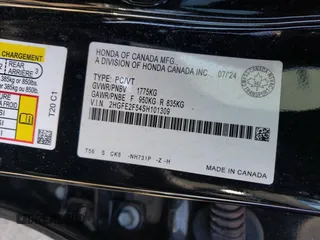 2025 Honda Civic Sport with VIN 2HGFE2F54SH101309, listed as a Copart auction lot 48786545 with 41,603 mi miles and Salvage title. Bid and sale history available at DreamBid. Image 13.