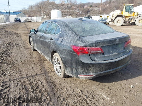 2015 Acura TLX V6 Tech with VIN 19UUB3F57FA007208, listed as a IAAI auction lot 41441646 with 177,464 mi miles. Bid and sale history available at carsss.com. Image 3.