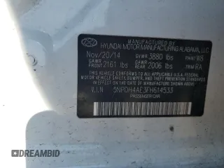 2015 Hyundai Elantra SE z VIN 5NPDH4AE3FH614533, wystawiony jako Copart lot #56153145 z przebiegiem 185 667 mil mil oraz Szkody całkowita. Historia ofert i sprzedaży dostępna na DreamBid. Obrazek 12.