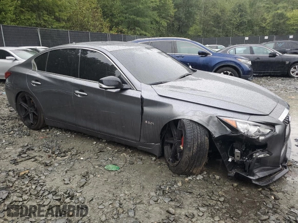 2020 Infiniti Q50 Red Sport 400 with VIN JN1FV7AR0LM660251, listed as a Copart auction lot 72771624 with 39,974 mi miles and Salvage Title. Bid and sale history available at carsss.com. Image 4.