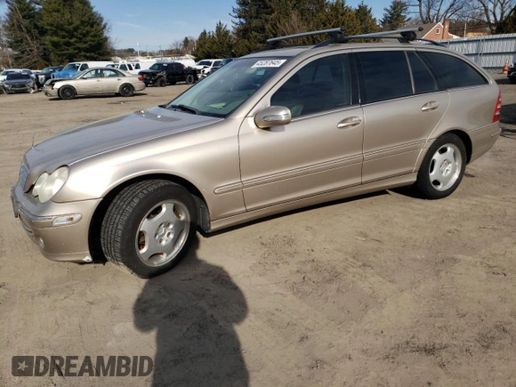 2005 Mercedes-Benz C 240 with VIN WDBRH81J65F655157, listed as a Copart auction lot 45287645 with 185,278 mi miles and Salvage title. Bid and sale history available at DreamBid. Image 1.