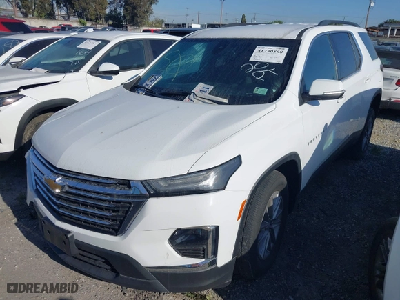 2022 Chevrolet Traverse LT Cloth with VIN 1GNERGKW8NJ138562, listed as a IAAI auction lot 41730860 with 36,276 mi miles. Bid and sale history available at carsss.com. Image 2.