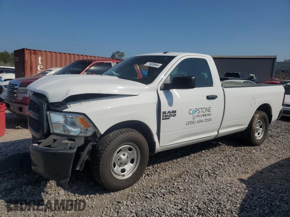 2021 Ram 1500 Tradesman with VIN 3C6JR6DG4MG614546, listed as a Copart auction lot 71808964 with 76,287 mi miles and Salvage title. Bid and sale history available at DreamBid. Image 1.