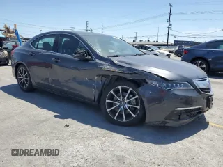 2015 Acura TLX V6 with VIN 19UUB2F32FA021171, listed as a Copart auction lot 56251435 with 96,014 mi miles and Salvage title. Bid and sale history available at DreamBid. Image 4.