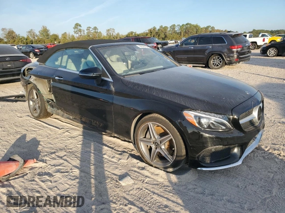2018 Mercedes-Benz C 300 with VIN WDDWK4KB5JF703883, listed as a Copart auction lot 82379194 with 40,344 mi miles and Salvage title. Bid and sale history available at DreamBid. Image 4.