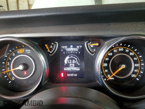2023 Jeep Wrangler Sport with VIN 1C4HJXDGXPW697782, listed as a Copart auction lot 46709525 with 16,147 mi miles and Clean Title. Bid and sale history available at DreamBid. Image 9.