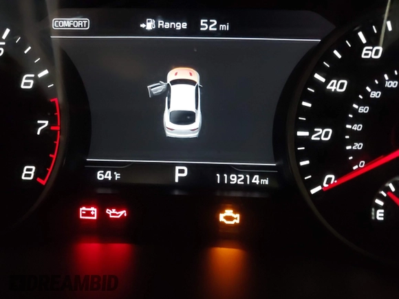2018 Kia Stinger Premium with VIN KNAE25LA6J6021819, listed as a IAAI auction lot 41880827 with 119,214 mi miles. Bid and sale history available at carsss.com. Image 15.