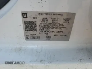 2019 Chevrolet Silverado 3500HD LT with VIN 1GC4KWCY3KF228879, listed as a Copart auction lot 61737005 with 162,401 mi miles and Salvage title. Bid and sale history available at DreamBid. Image 12.
