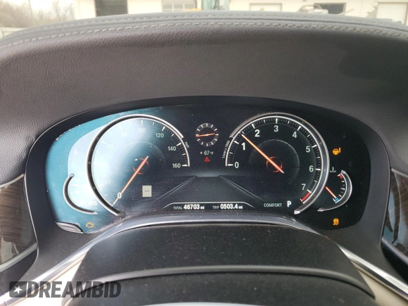 2016 BMW 7 Series 750i z VIN WBA7F0C51GGL99505, wystawiony jako Copart lot #49775245 z przebiegiem 46 703 mil mil oraz Szkoda całkowita • Salvage title. Historia ofert i sprzedaży dostępna na DreamBid. Obrazek 9.