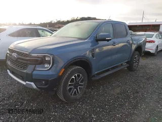 2024 Ford Ranger LARIAT with VIN 1FTER4KH7RLE02681, listed as a IAAI auction lot 41045878 with 10,527 mi miles. Bid and sale history available at carsss.com. Image 2.
